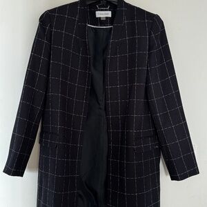 Elegant Calvin Klein long blazer navy blue (size 16)